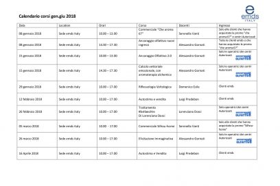 Calendario Corsi 2018 gen-giu